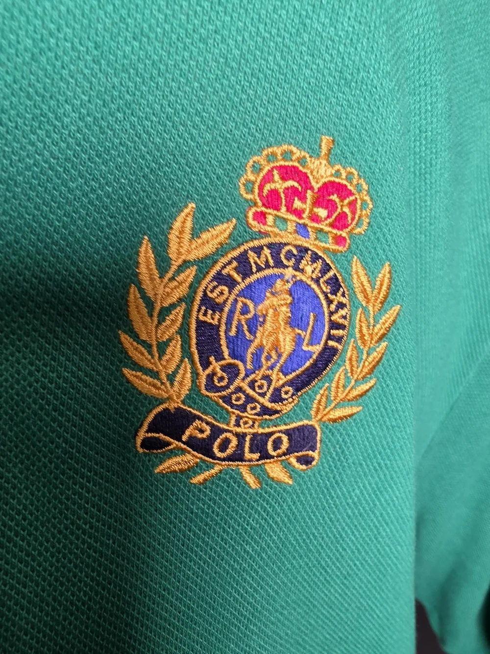 Ralph Lauren Green RLPC Embroidered Polo Shirt